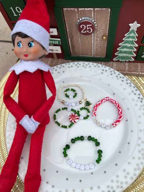 Elf On The Shelf Bracelets, Elf On The Shelf Wedding, Elf On The Shelf Pets, Elf Pets, Personalized Bracelets, Shelf Ideas, On The Shelf, Bracelet Gift, Elf On The Shelf