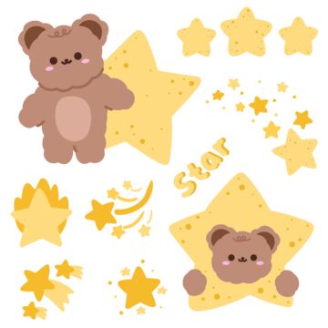 bear star,stars,korean bear sticker,cute,korean bear,cute bear,cute bear illustration,korean bear illustration,korean bear cute,brown bear,gold star,cartoon stars,twinkling star,yellow,star illustration,starlight,yellow star,cute stars,printable stickers,goodnotes,good notes sticker,printable,journal decoration,deco stickers,decoration,journaling stickers,journal stickers,journal sticker,little bear Cute Deco Stickers, Cute Stars Drawing, Deco Sticker Png, Cute Bear Stickers Printable, Bear Stickers Printable, Cute Star Drawing, Yellow Illustration Art, Bear Illustration Cute, Korean Bear Stickers