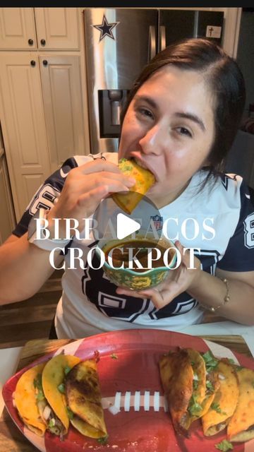 MirandaM//Mom/Cooking on Instagram: "BIRRIA IN THE CROCK-POT 🔥🔥🌮. Birria tacos have been a staple in my household, especially right now. That football season is here.!! Birria Recipe - [ ] 1 tablespoon of onion powder - [ ] 1 tablespoon. Garlic powder. - [ ] 1 tablespoon of paprika - [ ] 1 tablespoon of salt - [ ] 1 tablespoon of pepper - [ ] 6 whole garlic - [ ] Half a onion - [ ] 6 Guajillo @fiestaspices  - [ ] 3 pasilla @fiestaspices  - [ ] 2 ancho @fiestaspices  - [ ] 2 bay leaves @fiestaspices  - [ ] 1 tablespoons oregano @fiestaspices  - [ ] 1 cinnamon stick @fiestaspices  - [ ] 1 tablespoons beef, flavored bouillon @knorr  - [ ] 5lbs pounds of chuck roast @krogerco  - [ ] 3 chipotles pepper the one in the can @krogerco  - [ ] 1 tablespoon of chili powder - [ ] 3 cups water    - [ Barbacoa Crock Pot Mexican Authentic, Birria Recipe Mexican Crockpot Easy, Cowboy Crockpot, Crock Pot Birria, Crockpot Birria Tacos, Birria Recipe Mexican, Barbacoa Crock Pot, Latino Recipes, Beef Birria