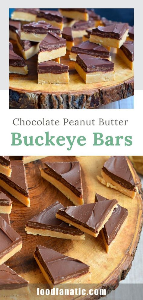 Buckeyes Bars Recipe, Buckeye Bars Recipe Graham Crackers, No Bake Buckeye Bars, Buckeye Bars Recipe Easy, Buckeye Cheesecake Bars, Buckeye Bars Recipe, Easy Peanut Butter Buckeye Recipe With Pretzels, Chocolate Peanut Butter Squares, Buckeye Bars