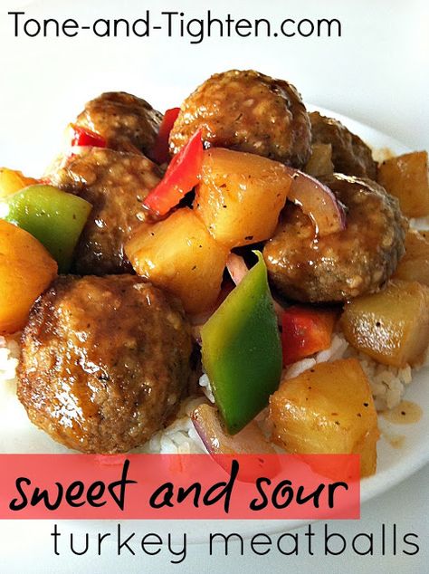 Sweet And Sour Turkey Meatballs, Turkey Meatballs Healthy, Turkey Meatball Recipe, Meatball Ingredients, Green Pepper, Turkey Meatballs, Ground Turkey Recipes, Crushed Pineapple, Sweet And Sour