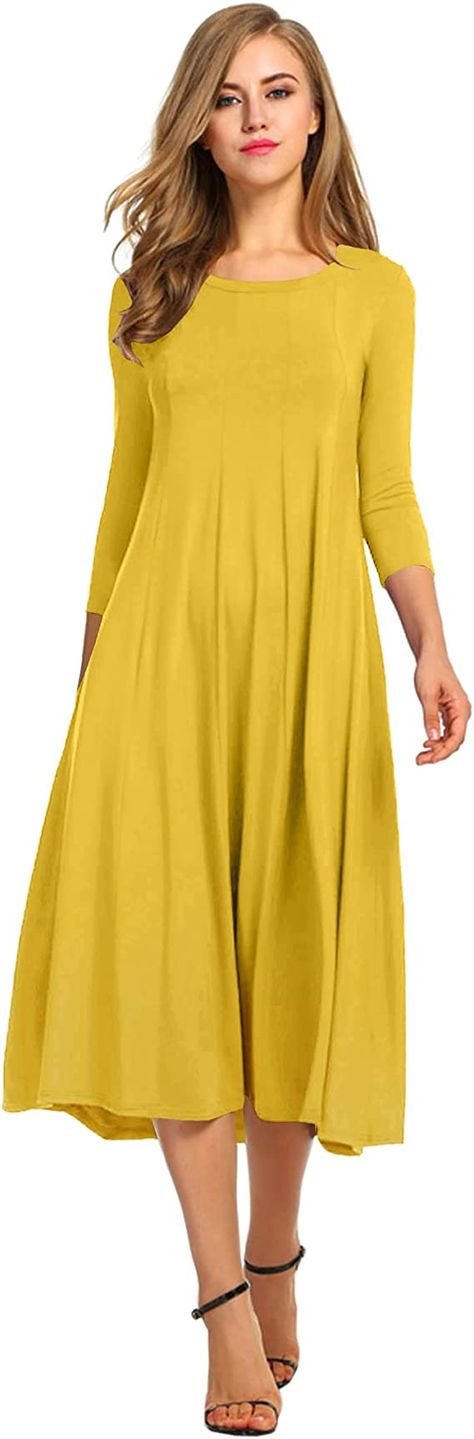 Dresses Casual Long, Casual Long Dresses, Outdoor Date, Maxi Dresses Casual, Long Dresses, Mustard, Long Dress, A Line, Dresses