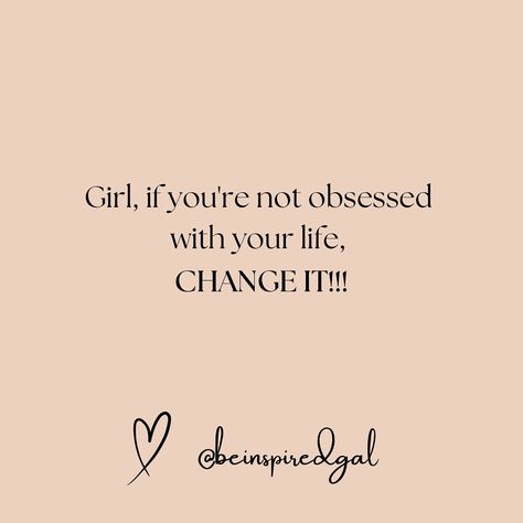 💕Girl….If you’re not absolutely loving your life, it’s time to make a change! You deserve to wake up excited and happy every day. ✨Start by figuring out what’s missing or what’s making you unhappy, then take steps to fix it. 💫Whether it’s a new job, hobby, or mindset, small changes can lead to big happiness. Don’t settle—go after the life you love!🫶🏼🥰 ✨So excited for you to be here. SHARE🫶🏼 this with a friend that needs an uplifting page and encouragement.🙏 💫Don’t forget to FOLLOW @bein... Women Empowerment Quotes, Quotes Inspirational Positive, Girl Boss Quotes, Empowerment Quotes, Small Changes, Make A Change, Millionaire Mindset, Be Your Own Boss, Love Your Life