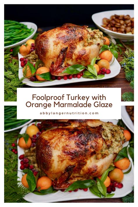 Orange Marmalade Glazed Turkey, Glaze For Turkey, Turkey Baste Recipe, Orange Turkey Recipes, Turkey Baste, Recipes With Oranges, Holiday Turkey Recipes, Thanksgiving Turkey Recipes, Basting A Turkey