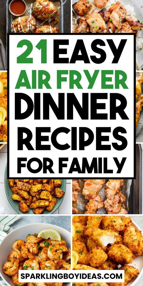 Whip up delicious air fryer dinner recipes in a snap! Explore our collection of quick air fryer meals, perfect for busy weeknights. From crispy air fryer chicken dinners to healthy air fryer seafood recipes like air fryer salmon, air fryer shrimp, and more, we've got you covered. Try our family-friendly air fryer recipes that are not only kid-approved but also low-carb and gluten-free. Looking for vegetarian air fryer meals or vegan air fryer dinner ideas, we've got you covered. Quick Air Fryer Meals, Air Fryer Seafood, Easy Air Fryer Dinner Recipes, Air Fryer Dinner Ideas, Vegetarian Air Fryer, Salmon Air Fryer, Vegan Air Fryer, Air Fryer Dinner, Crispy Air Fryer Chicken