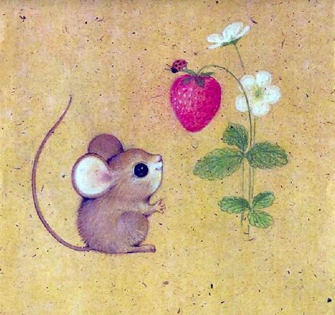 Cute Mouse Art, Cute Mouse Illustration, Spring Widgets, Vintage Animal Illustration, Vintage Drawings, Ruth Morehead, Cozy Cottagecore, Woodland Animal Art, Mouse Art