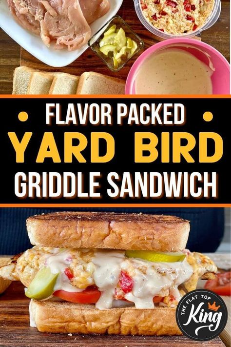 Flat Top Grill Sandwiches, Unique Sandwiches, Unique Sandwich Recipes, Hawaiian Chicken Sandwich, Chicken Breast Sandwich Recipes, Grilled Chicken Sandwich Recipes, Chicken Breast Sandwich, Homemade Pimento Cheese, Southern Chicken