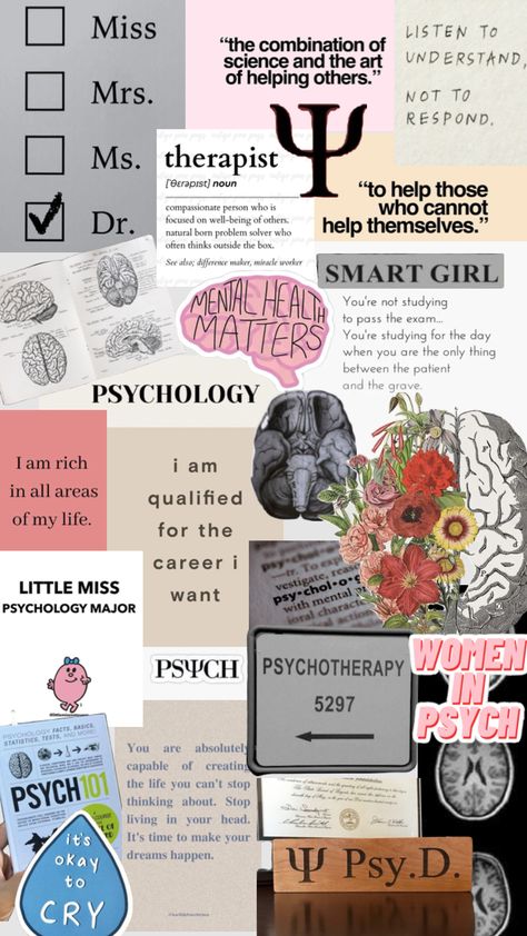 Clinical Psychology Student, Psychology Wallpaper, Dream Psychology, Psych Major, Psychology Studies, My Future Job, Motivation Psychology, College Motivation, Psychology Major