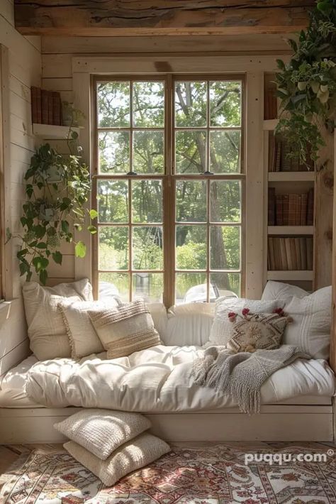 Small Sunroom Ideas, Furniture Arrangement Ideas, Outside Window, Small Sunroom, Cozy Ideas, Window Seats, Arrangement Ideas, Casa Vintage, Annual Sale