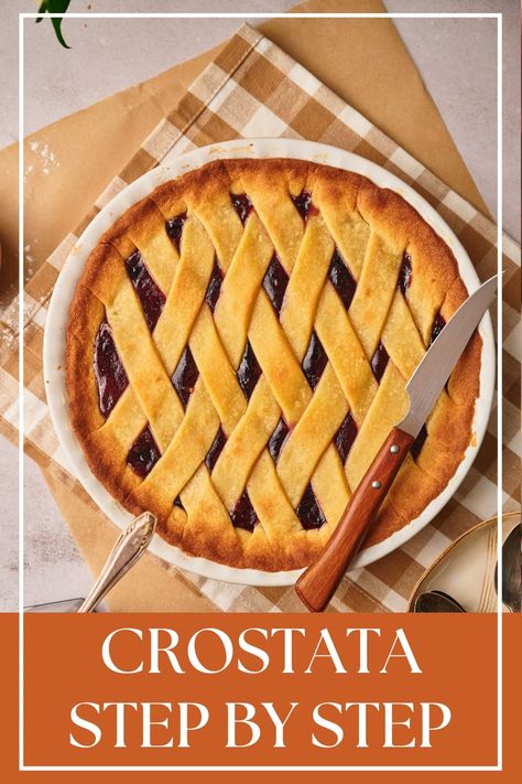 Italian Crostata Recipe, Italian Crostata, Crostata Recipe, Low Sugar Jam, Jam Tarts, Italian Breakfast, Italian Pastry, Clam Recipes, Pastry Crust