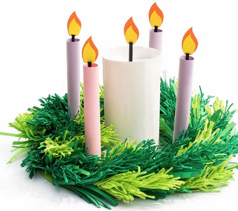 Free Advent Wreath Activity - Focus on the Family Canada Advent Wreath Diy Kids, Advent Wreath Ideas Diy, Advent Wreath Craft For Kids, Homemade Advent Wreath, Advent Crown, Advent Traditions, Advent Wreath Diy, Advent Wreath Candles, Advent Crafts