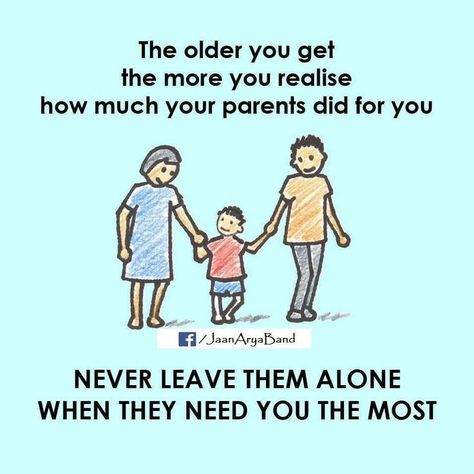 The older you get, the more you realise how much your parents did for you. NEVER leave them alone when they need you the most! Your Parents Quotes, Family First Quotes, Love Your Parents Quotes, Getting Old Quotes, Elderly Quote, Filmy Quotes, Quotes Life Lessons, Love Your Parents, Parents Quotes