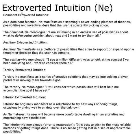 Ne Function, Extroverted Intuition, Objective Personality, Enfp 4w3, Infp 9w1, Cognitive Functions Mbti, Extraverted Intuition, Mbti Functions, Istj Personality