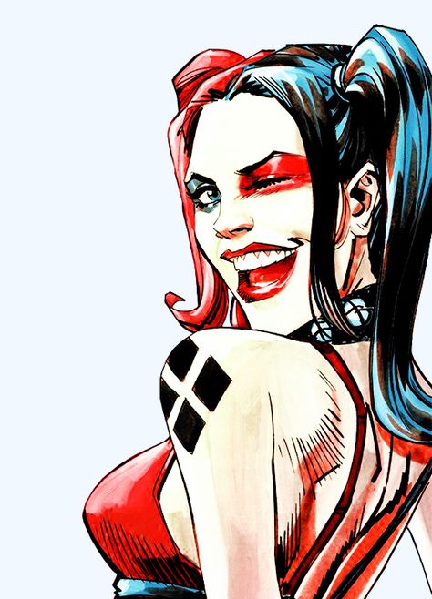 Der Joker, Harley Quinn Drawing, Harley Quinn Artwork, Gotham Girls, Harley Quinn Comic, Univers Dc, Harley Quinn Art, Comics Girls, 75th Anniversary