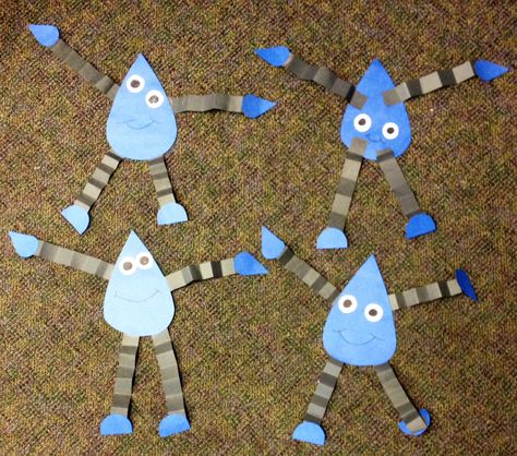 Rain Drop Activities For Preschool, Raindrop Activities Preschool, Rain Weather Activities Preschool, Raindrops Craft Preschool, Rain Art Kindergarten, Rainy Weather Crafts Preschool, Water Theme Preschool Crafts, Weather Watcher Preschool, Raindrop Preschool Crafts