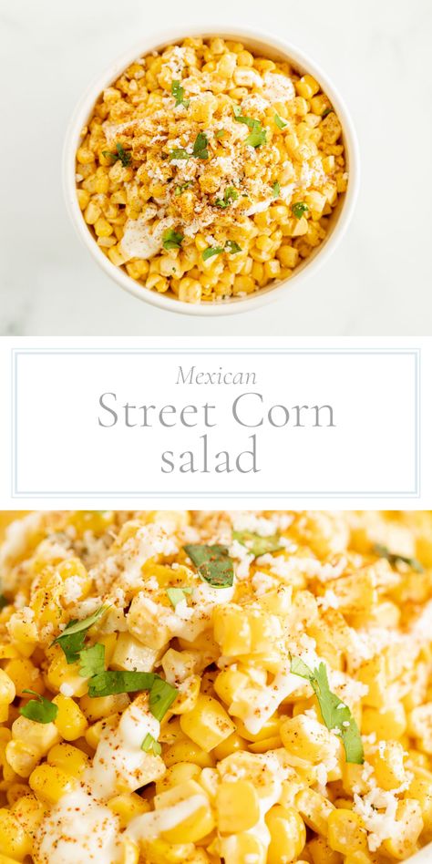 Mexican Corn Side Dish, Picnic Sides, Taco Side Dishes, Mexican Street Corn Recipe, Street Corn Salad, Street Corn Recipe, Party Side Dishes, Mexican Corn Salad, Fresh Corn Salad