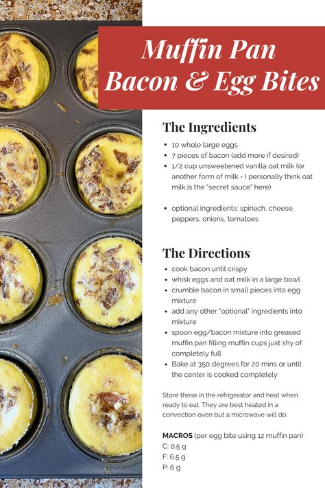 Egg bites, egg bites muffin tins, egg bites recipe, egg bites recipe, egg bite recipes in oven, egg bites healthy, egg bite muffins, low carb egg bake, low carb egg bites, low carb breakfast, low carb recipes, low carb easy meals, macro friendly recipes, macro friendly breakfast, bake ahead breakfast, bake ahead meals Egg Bites Muffin Tins Recipe, Muffin Egg Bites, Egg Bites Oven Baked, Freezable Egg Bites, Wawa Egg Bites, Eggs Bites, Eggbite Recipes Oven, How To Make Egg Bites, Low Calorie Egg Bites