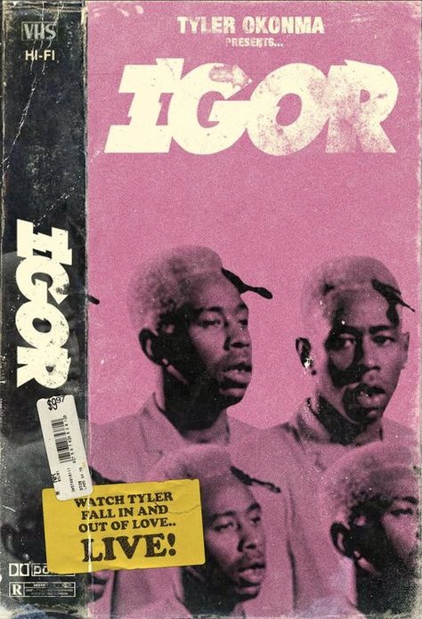 Post Modern Art Poster Designs, R&b Poster, Igor Poster, Frank Poster, Tyler Poster, Colourful Posters, Album Canvas, Ocean Music, Vintage Canvas Art