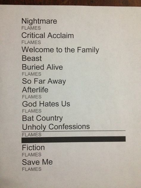 I miss this setlist Avenged Sevenfold Lyrics, Avenged Sevenfold, My Favorite Music, Music Quotes, Music Lyrics, Music Bands, Cool Bands, Rock Bands, Music Artists