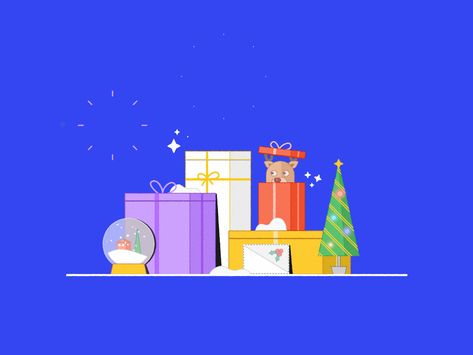 Christmas Gift Illustration, Holiday Animation, Xmas Gif, Puzzle Logo, Banner Design Inspiration, Animation Gif, Creative Diy Gifts, Motion Graphics Inspiration, Graphics Animation