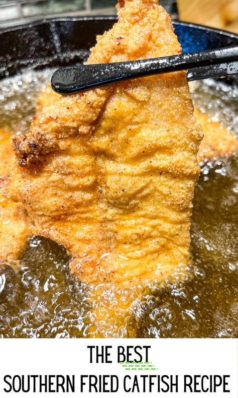 When you think of a fish fry, you have to think of Southern Fried Catfish! #catfish #friedfishrecipes #friedcatfish #soulfood #fishfridayfoodies Southern Fish Fry Recipe, Fried Catfish Recipes, Louisiana Fish Fry, Southern Fried Catfish, Catfish Recipes, Seafood Bake, Fried Catfish, Southern Recipes Soul Food, Fried Fish Recipes