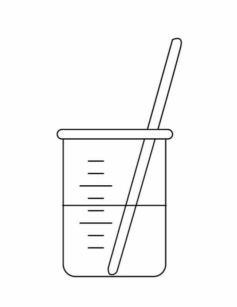 Science Beaker Drawing, Beaker Drawing, Chemistry Classroom Decorations, Science Beaker, Science Lab Decorations, Drawing Easy Step By Step, Science Chart, Science Bulletin Boards, Mad Science Party