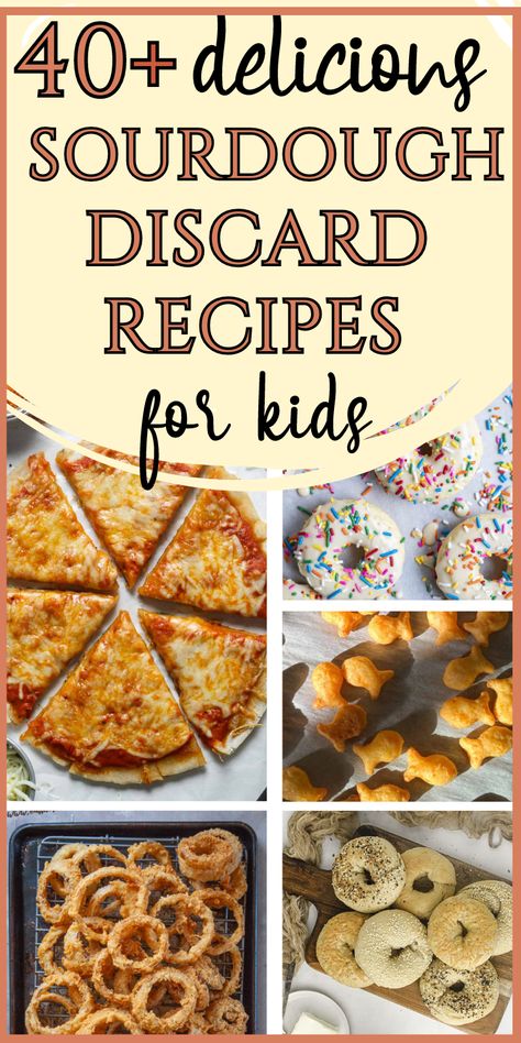 Need recipes using sourdough discard that KIDS will enjoy? Check out these amazing unfed sourdough starter recipes that are aimed at picky eaters! You'll find breakfast, sides, main dishes, desserts, rolls, muffins, pancakes and more - all made with leftover sourdough discard! Enjoy no waste baking for the whole family! Kid-friendly and family friendly sourdough discard recipes! Sourdough Discard Toddler Recipes, Sourdough Discard Snacks For Kids, Sourdough Baby Snacks, Sourdough Discard Kids Snacks, Sourdough Toddler Snacks, Sourdough Discard Mini Muffins, Recipes Using Sourdough Discard, Sourdough Kids Snacks, Sourdough Starter Recipes