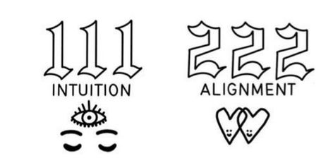 222 Outline Tattoo, 222 Alignment Tattoo, Angel Number Tattoo 111 Font, Angel Numbers Tattoo 111, 111 Intuition Tattoo, 111 Tattoo Font, 222 Drawing, 111 Font, 111 Angel Number Tattoo Ideas