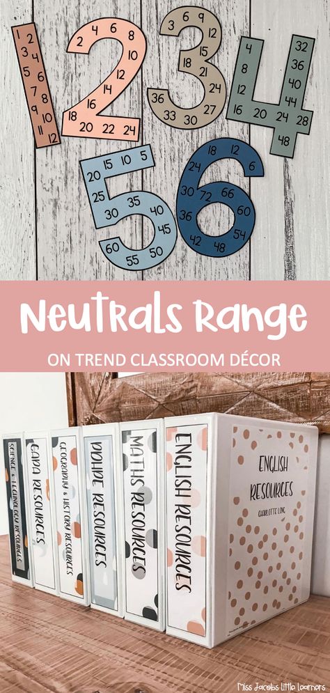 Classroom Theme Neutral, Grade 3 Classroom Themes, Things To Have In Your Classroom, Primary Classroom Decoration Ideas, Teaching 3rd Grade Classroom, Neutral Classroom Display, Year 4 Classroom Ideas, Neutral Color Classroom, Teacher Teaching In Classroom