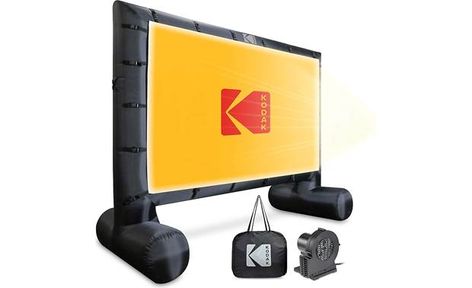 Kodak Inflatable Projector Screen (179") Portable weather-resistant screen at Crutchfield Projector Screen Stand, Blow Up Movie, Movie Projector Screen, Outdoor Projector Screen, Inflatable Movie Screen, Portable Projector Screen, Outdoor Movie Screen, Backyard Movie Nights, Projection Screens