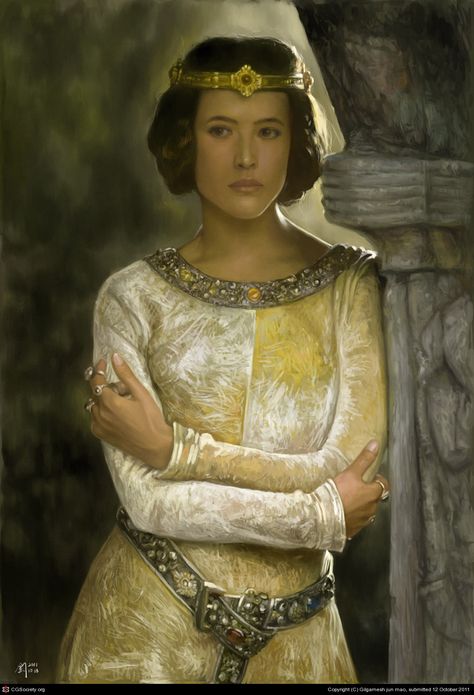 Isabella of France by chang chun mao | 2D | CGSociety Elinor Costayne, Isabella Of France, Medieval Sewing, Reference People, Kingdom Art, Queen Of Dragons, Brave Heart, Sophie Marceau, Historical Women