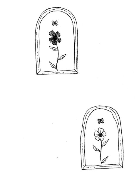 Window Flower Tattoo, Matching Tattoos Ideas, Window Tattoo, Bestie Tattoos, Doodles Ideas, Bestie Tattoo, Broken Window, Tattoos Ideas, Matching Tattoos