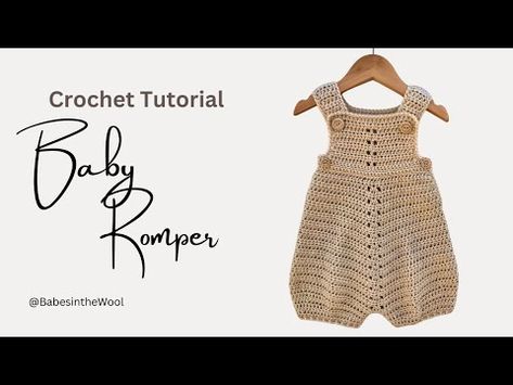 How to crochet a baby romper | Beginner friendly | The Jackson Romper - YouTube Crochet Romper Free Pattern, Romper Crochet, Crochet Romper Adult, Crochet Romper Baby Free Pattern, Newborn Crochet Romper Pattern Free, Baby Romper Crochet, Afghan Crochet Patterns, Baby Romper, Crochet Afghan