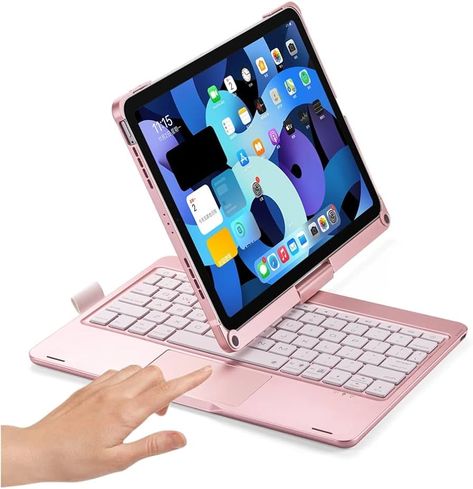 Amazon.com: HENGHUI 360 Rotatable Keyboard Case for iPad 10th Generation 2022 10.9 inch Backlight Keyboard with Trackpad, Bluetooth Foldable Keyboard Cover for iPad 10 (RoseGold) : Electronics Foldable Keyboard, Keyboard Ipad, Ipad Pro 11 Inch, Keyboard Case, Keyboard Cover, Case For Ipad, Ipad Cover, Ipad Air, Ipad Pro