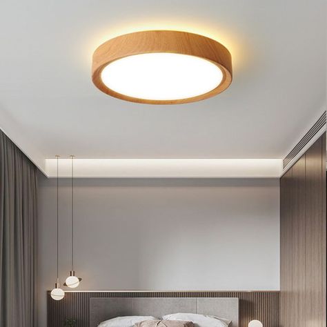 LED Wooden Ceiling Lights Japanese Ceiling Lamp For Living Room Bedroom Industrial Ceiling Lights, Kitchen Ceiling Lights, Shape Circle, Wooden Light, Wooden Ceilings, Living Room Ceiling, Modern Ceiling Fan, False Ceiling Design, Hanging Light Fixtures