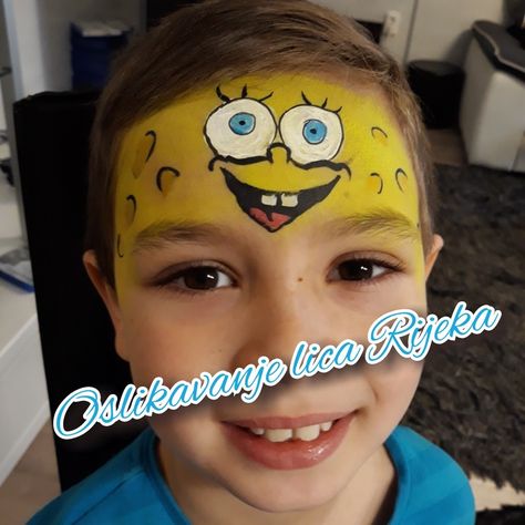 Spongebob Spongebob Face Paint, Spongebob Face, Spongebob Faces, Face Paints, Face Painting Easy, Painted Faces, Face Paintings, Facepainting Ideas, Making Faces