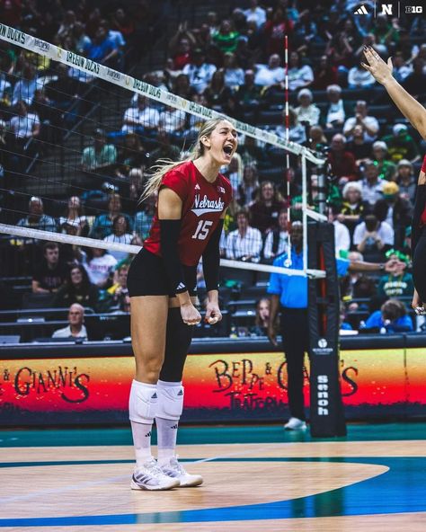 Nebraska Volleyball Wallpaper, Volleyball Player Aesthetic, College Volleyball Aesthetic, Andi Jackson, Louisville Volleyball, Volleyball Nebraska, Middle Blocker Volleyball, Volley Aesthetic, Volleyball Chants