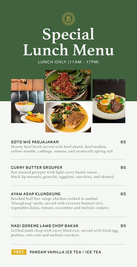 I made this design for @bowery_smg for instagram promotion special lunch menu Menu Promotion Design, Buffet Menu Design, Lunch Menu Design, Coconut Basmati Rice, Curry Fried Rice, Menu Design Layout, Yellow Noodles, Job Poster, Beef Shank