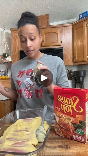 129K views · 609 reactions | Pork chop stuffing casserole Recipe: •4-6 pork chops • stove top stuffing (2 cups of chicken broth) • cream of chicken • pepper to taste Bake @ 350 30... | By Nature Lover | Pork chop stuffing casserole. Let me show you how to make it the Tasha's way. Delish. Get you a bow my gorgeous gorgeous bow. This one has seen better days. If you don't got chicken broth like me, get you some better than chicken bouillon. Mix it with two cups of water. So that's what we got here. That's why it looks a little bit yellow. Cuz I mixed it with Better Than Chicken Boyon because I was not going to the store. Get you some chicken stovetop or turkey. It does not matter. Whatever you got in your pantry hon. For pack of stove top We're going to fluff it up. Until it dissolves all th Pork Chop Recipes With Stove Top Stuffing, Pork Chops And Stove Top Stuffing Bake, Pork Chops Stuffing Bake, Pork Chops And Stuffing In The Oven, Pork Chop Stuffing Casserole, Pork Chops Stove Top, Stove Top Stuffing Recipes Chicken, Pork Chop Stuffing, Pork Chops And Stuffing