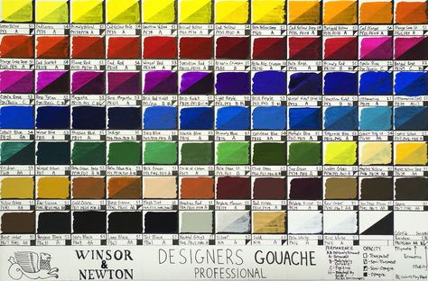 Gouache Color, Winsor And Newton, Winsor Newton, Winsor & Newton, Color Chart, Art Materials, Color, Design, Art