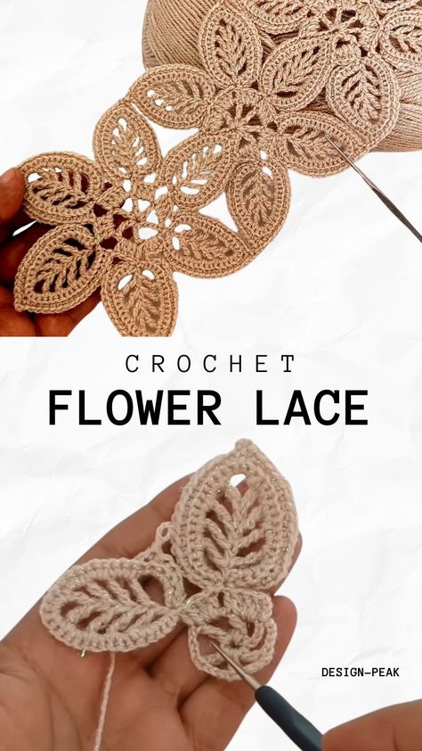 Crochet Flower Lace: How to Turn Yarn Into Magic – Design Peak Crochet Flower Lace, Irish Crochet Motifs, Crochet Motif Patterns, Crochet Leaves, Magic Design, Beginner Crochet Projects, Crochet Instructions, Flower Lace, Crochet Flower Patterns