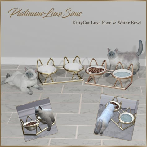 KittyCat Luxe Food & Water ... - Build / Buy - The Sims 4 - CurseForge Sims 4 Cc Cat Slippers, Sims 4 Cc Pets Clothes Patreon, Sims 4 Pet Cc, Element Costume, Sims 4 Cat, Sims 4 Pets Mod, Sims Furniture, Sims Pets, Pet Food Dispenser