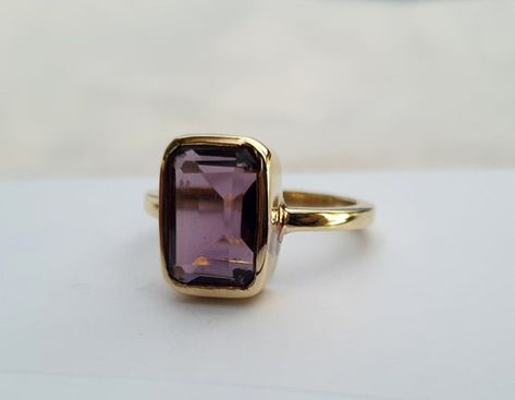 Amethyst Ring, 925 Solid Sterling Silver, Cushion Cut Purple Amethyst Quartz Gemstone Ring, Rose Gold,22K Yellow Gold Fill Ring, Gift Ring Gemstone Detail: Gemstone: Amethyst Quartz Color: Purple Stone Size: 8X12 mm Shape: Cushion You can select any material or size you want from drop down Cushion Cut Diamond Ring, Gold Amethyst Ring, Gold Filled Ring, Amethyst Jewelry, Cushion Cut Diamonds, Amethyst Quartz, Purple Stones, Gift Ring, Gold Wedding Rings