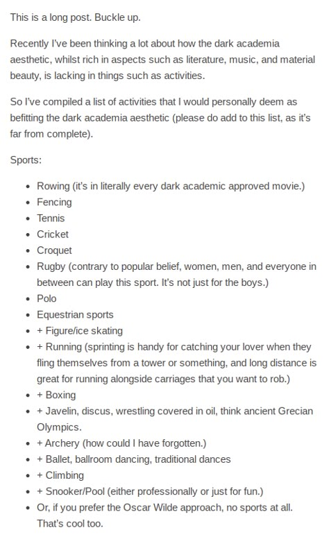 Dark Academia Sports, Dark Academia Hobbies, Country Academia, Academic Challenges, Dark Chaotic Academia, Dark Academia Things, Dark Academia Vibes, Dark Academic, Dark Light Academia