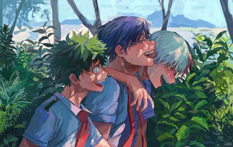 Midoriya Izuku, Iida Tenya, Todoroki Shoto My Hero Academia 2, Ochako Uraraka, My Hero Academia Shouto, Memes Anime, My Hero Academia Memes, Buko No Hero Academia, Hero Wallpaper, My Hero Academia Episodes, Hero Academia Characters