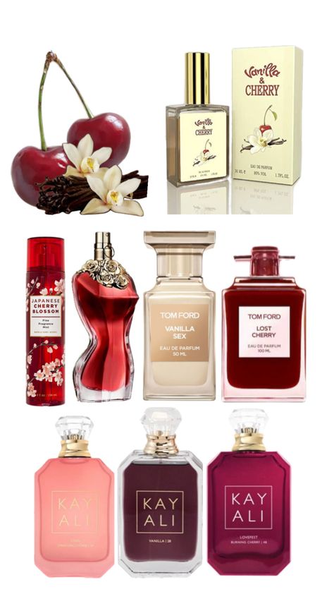 Cherry 🍒 Vanilla 🍨 Tom Ford Fragrance, Fragrance Lab, Fragrances Perfume Woman, Perfume Body Spray, Vanilla Perfume, Beauty Routine Tips, Perfume Collection Fragrance, Victoria Secret Perfume, Pretty Skin Care