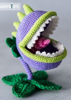 Amigurumi: Schnapper Chomper Plants Vs Zombies, Plantas Vs Zombies, Crochet Plant, Plants Vs Zombies, Halloween Crochet, Knit Or Crochet, Crochet Dolls, Crochet Animals, Crochet Doll