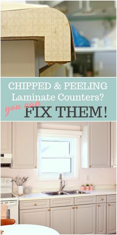 How to Repair and Refinish Laminate Counters Countertop Redo, Painting Laminate Countertops, Diy Kitchen Makeover Ideas, Modern Luxury Kitchen Design, Countertops Diy, Architecture Renovation, Cocina Diy, Laminate Cabinets, Diy Kitchen Countertops