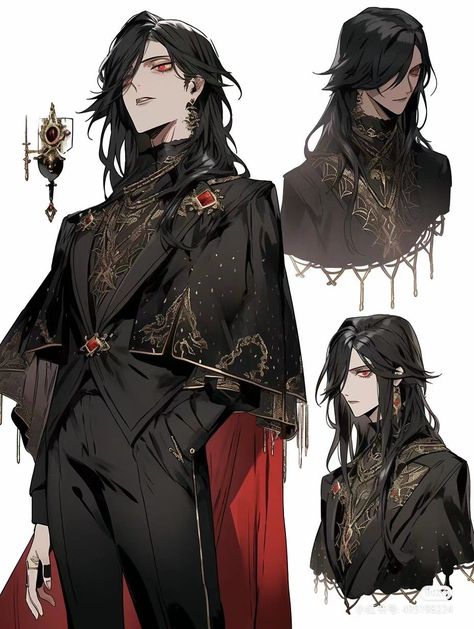 Fantasy Dress Male, Genshin Ocs Male, Dark Fantasy Outfits Art, Masc Character Design, Mens Clothing Design Sketches, Anime Outfits Male, Fantasy Mens Clothes, Mens Fantasy Fashion, Fantasy Male Outfit