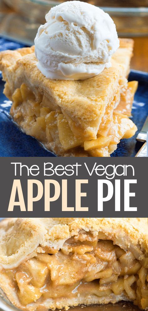 Homemade Vegan Apple Pie Recipe Green Apple Pie Recipe, Vegan Apple Pie Filling, Vegan Apple Pie Recipe, Sugar Free Apple Pie, Dutch Apple Pie Recipe, Vegan Pies Recipes, Gluten Free Apple Pie, Vegan Pie Crust, Apple Pie Recipe Easy